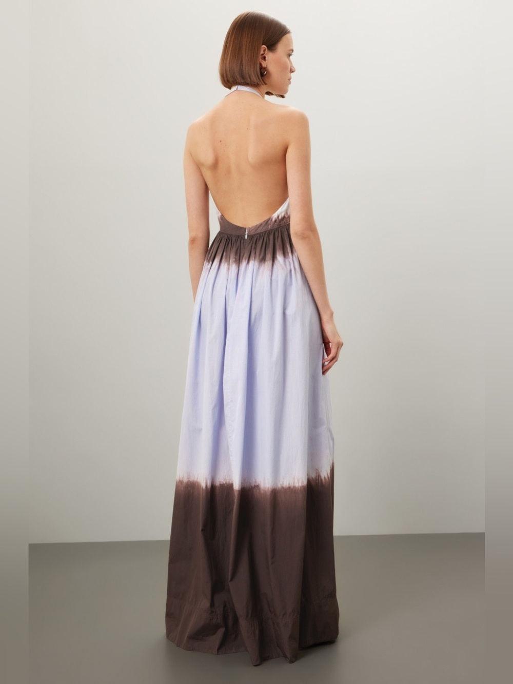 A.L.C. Lilac and Brown Dip-Dye Halter Maxi Dress - Picture 3 of 7